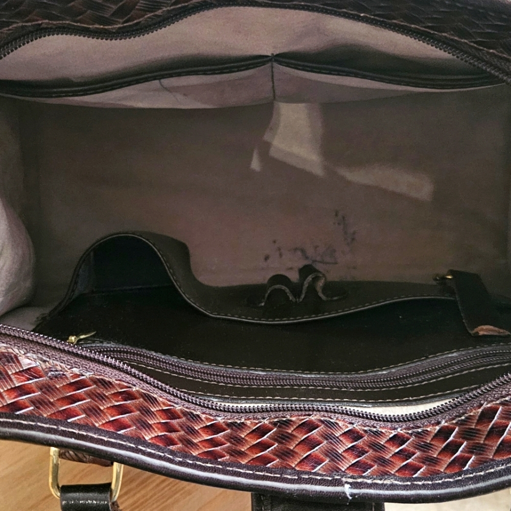 Vintage Brahmin Addison Li Taupe Harbor Handbag - Picture 6 of 8